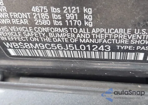 2018 BMW M3 from USA, damaged, VIN WBS8M9C56J5L01243